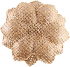 Natural Burlap Flowers Handmade Burlap Rose for Wedding Decoration and Floral Cr