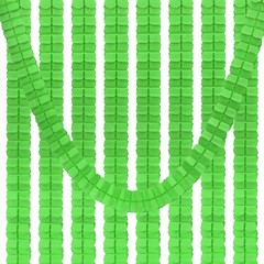 9.8ft Four-Leaf Garland, 9 Pack Tissue Paper Hanging Flower, Lime Green