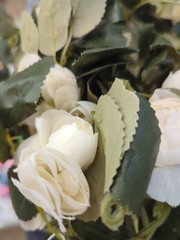 3 Silk – 5 ft Artificial White Rose Flowers Hanging Garlands Vines Party Wedding