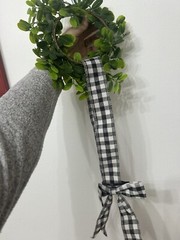 Cabinet Decoration Christmas Small Flower Ring Artificial Hanging Flower Bow