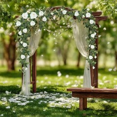 5Pcs 32.5FT Artificial Rose Vine Fake Flower Garland Fake Silk Floral White
