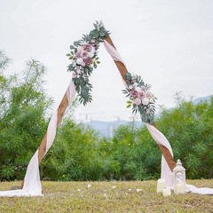 2x Wedding Arch Flowers Wedding Chair Back Flowers Silk Flowers Modern Greenery