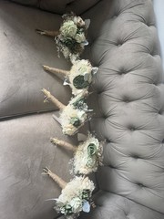 Sola Wood Artificial Wooden Wedding bouquets/flowers. Boutonnières-Amazon