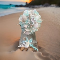 Natural Seashell Wedding Bouquet, Forever Keepsake, Beautiful One Of A Kind