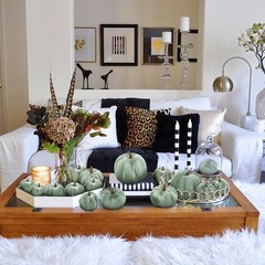 Woration 16pcs Fabric Artificial Pumpkins Set Lake Green Mix Size, Ash Gray