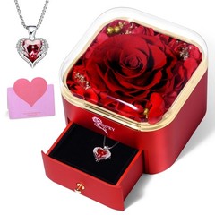 Mothers Day Flowers Roses Gifts for Mom – Preserved Real Blue Rose with Red