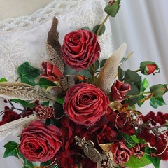 Steampunk and Style Faux Silk Bridal Bouquet