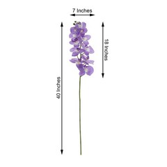 2 LAVENDER 40″ tall Faux Silk Orchid Flowers Sprays Stems Wedding Decorations