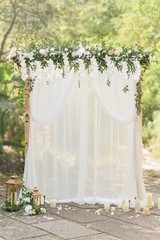 Wisteria Garland Artificial Flowers 2PCS 5.91FT/Peice Fake Wisteria Vines White