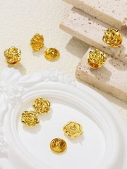 16 Pcs Gold Tone Lapel Pins Brooch for Men Suit,metal Rose Flower Brooch Pins…