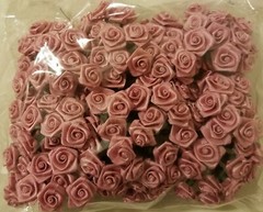 Lot of 144 pcs Pink Satin Ribbon Roses Flowers 12mm 1/2″ 1/2 Inch on Wire Stem