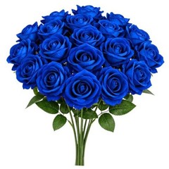 24PCS 20‘’ Sapphire Blue Artificial 24pcs Sapphire Blue Artificial Flowers