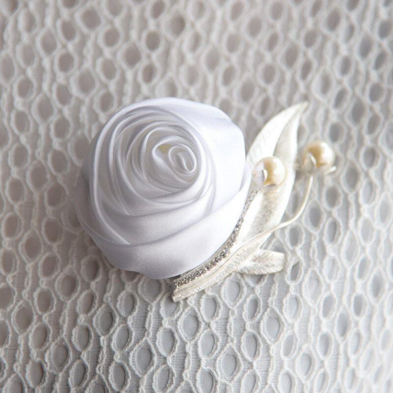 Rose Corsage man wedding Flowers Brooch Groom Boutonniere Prom Party Decoration