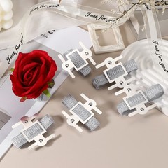12 Pcs Corsage Wristlet Band, Aluminum Wrist Corsage Bracelets Bands, Silver