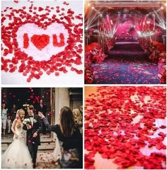 New 10000/100Pcs Artificial Fake Rose Petals Colorful Simulation Silk Rose Petal