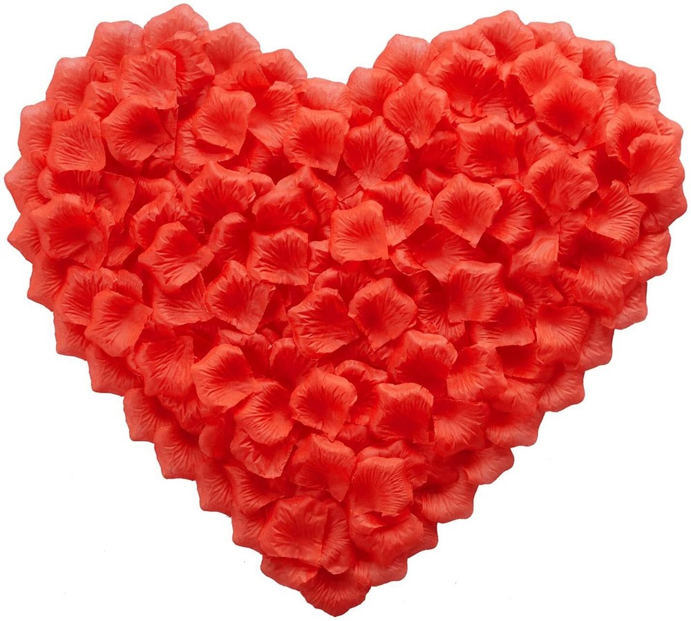 2000 × Silk Rose Petals Romantic Decor Fake Flowers Confetti Wedding Engagement