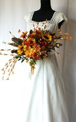 Boho Autumn Garden Faux Silk Wedding Bouquet
