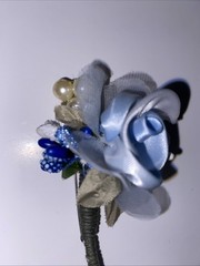 Boutonnière Light Blue Flower Pin Wedding Men’s Unisex Prom