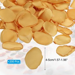 200 Pcs Silk Rose Petals, Artificial Flower Scatter Fake Rose Petals Gold