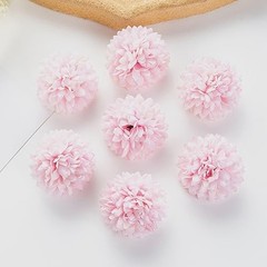 36 Pcs Artificial Chrysanthemums Heads Ball Flowers，Silk Light Pink