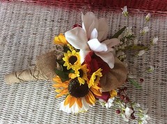 Wedding flowers bouquet complete package decorations sunflowers burg 5 bouquet