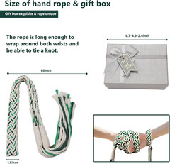 Gmwjinq Green Wedding Lasso Handfasting Cord for Wedding in Natural Cotton Lazos