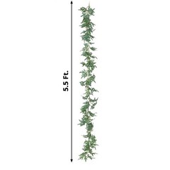 6 feet Cream Silk Daisy Flowers Garland with Leaves Hanging 6 feet,