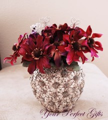 3 Crystal Rhinestone Butterfly Bouquet Jewelry Silver BJ004