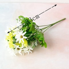 US 4/10pcs 18Head Faux Daisy Fake Flower Plastic Green for Home & Party Ornament