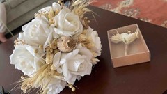 Bride Bouquet And Groom Boutonniere Bridesmaid Throwing Bouquet 2022 Marriage