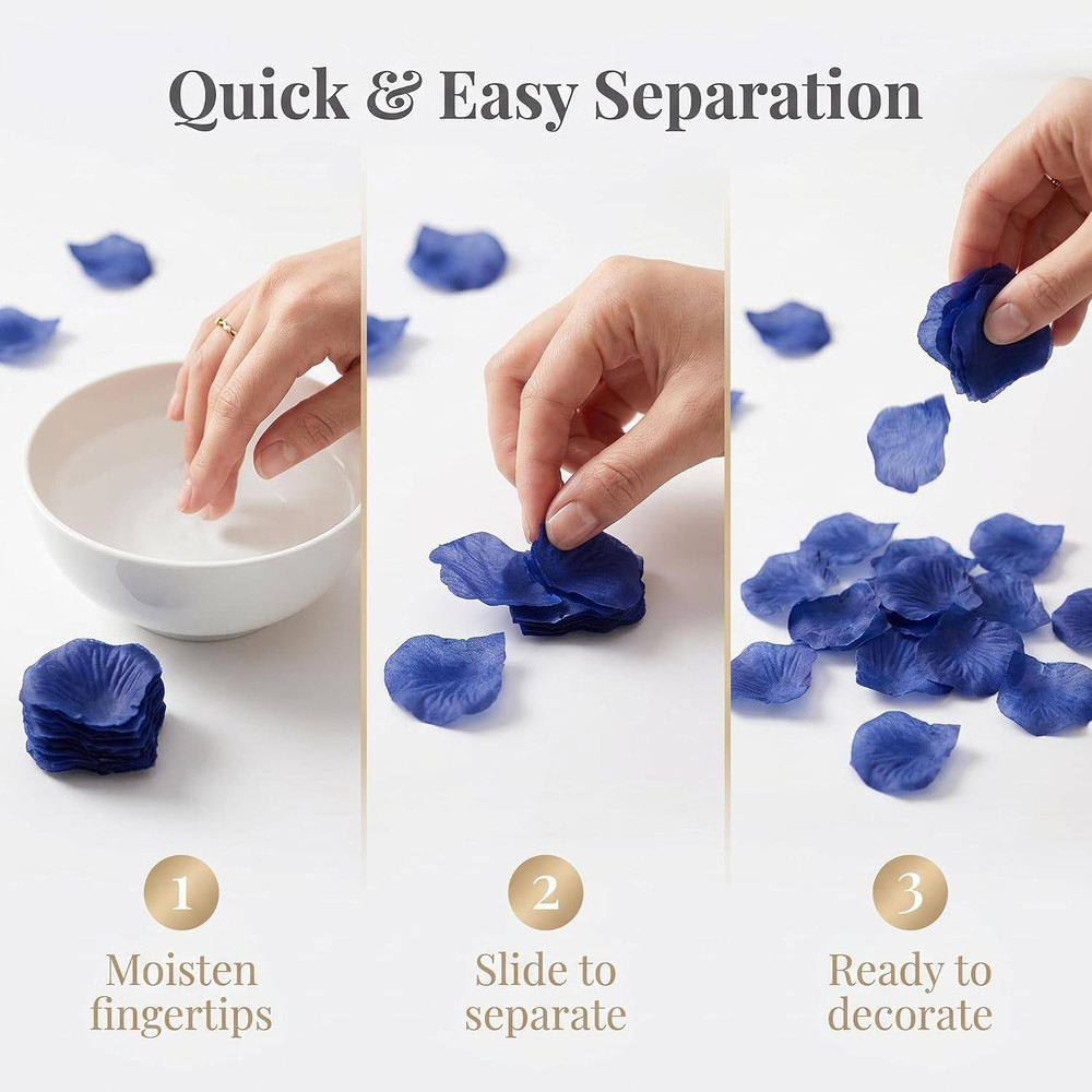 2200 PCS Royal Blue Artificial Rose Petals for Wedding | Royal blue fake rose…