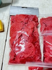 details Red Artificial Rose Petals, Wedding Floral Theme, 300 Ct, Lot Of 2