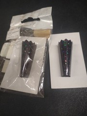 Black Holo Foil Bout Magnet, Attach Boutonniere w/o Pins “Glitterati Midnight”