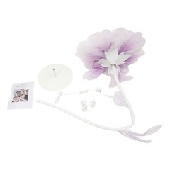 Automatic Blooming Flower Artificial Peony With Light Us Plug Home Decor Purple