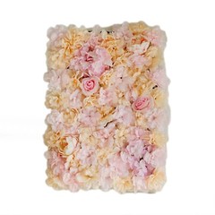 13 sq ft Champagne Pink Assorted Silk Flowers Wall Backdrop Panels Wedding SALE
