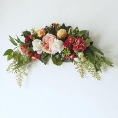 Wedding Arch Flowers Floral Garland Greenery for Spring Backdrop Wall Decor