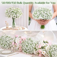 Babys Breath Artificial Flowers Baby Breath Flowers Artificial 50 Pcs White
