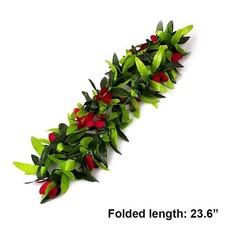 ZCMG Hawaiian Leis Hawaii Tropical Luau Party Green Leaf Medium,
