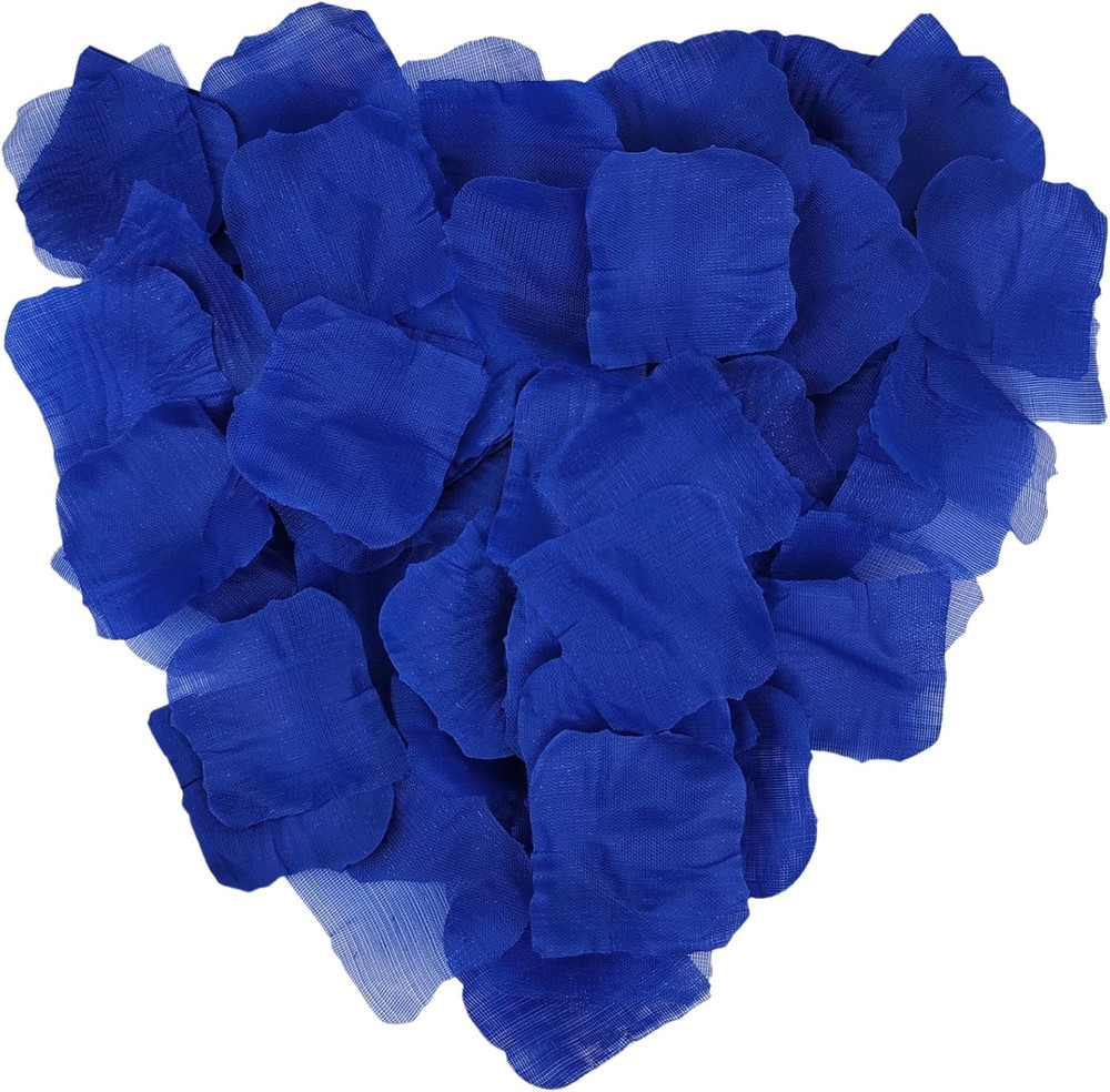 500 Pcs Exquisite Blue Rose Petals, Emulation Silk Rose Petals, Artificial Flowe