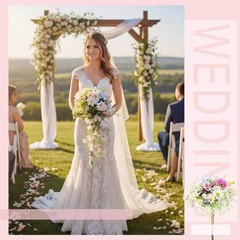Wildflower Wedding Bouquet Bride Bridesmaid Spring Artificial Wildflowers Bridal