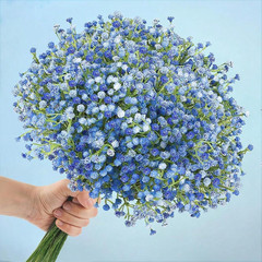 Artificial Flowers Plastic Fake Plants UV Resistant Home Wedding Corridor Decor