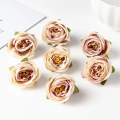 100pcs Tea Bud Roses Artificial Flowers Home Bridal Wedding Christmas Decor NEW