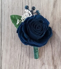 Terra Cotta Peach Sunflower Bridal Bouquet Sola Wood Navy Bridesmaid Wedding