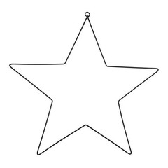 Adjustable Pentagram Shaped Wreath Support Iron Frame for Custom Decorations