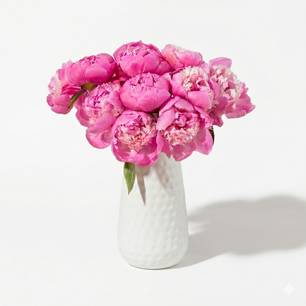 American Florals – Bouquets of Fresh Hot Pink Peonies – Vase Not Included