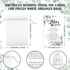 100 Wedding Favors for Guests – Seed Packets, Kraft Envelopes & Gift Bags