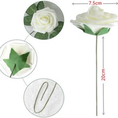 10/25/50Pcs Artificial Rose Flowers Foam Fake Faux Flowers Roses for DIY Wedding