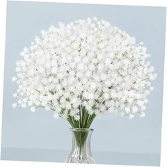 Baby Breath Artificial Flowers Bulk 15 Pcs Real Touch Faux 15PC White