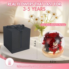 GUOBOYCL Gifts for Women Mom Grandma Sister Wife Her, Luxury Preserved Red-b