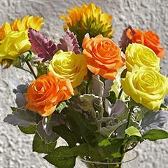 Fake Roses Wedding Flowers Real Touch Silk Yellow Artificial Flowers 12 Stems